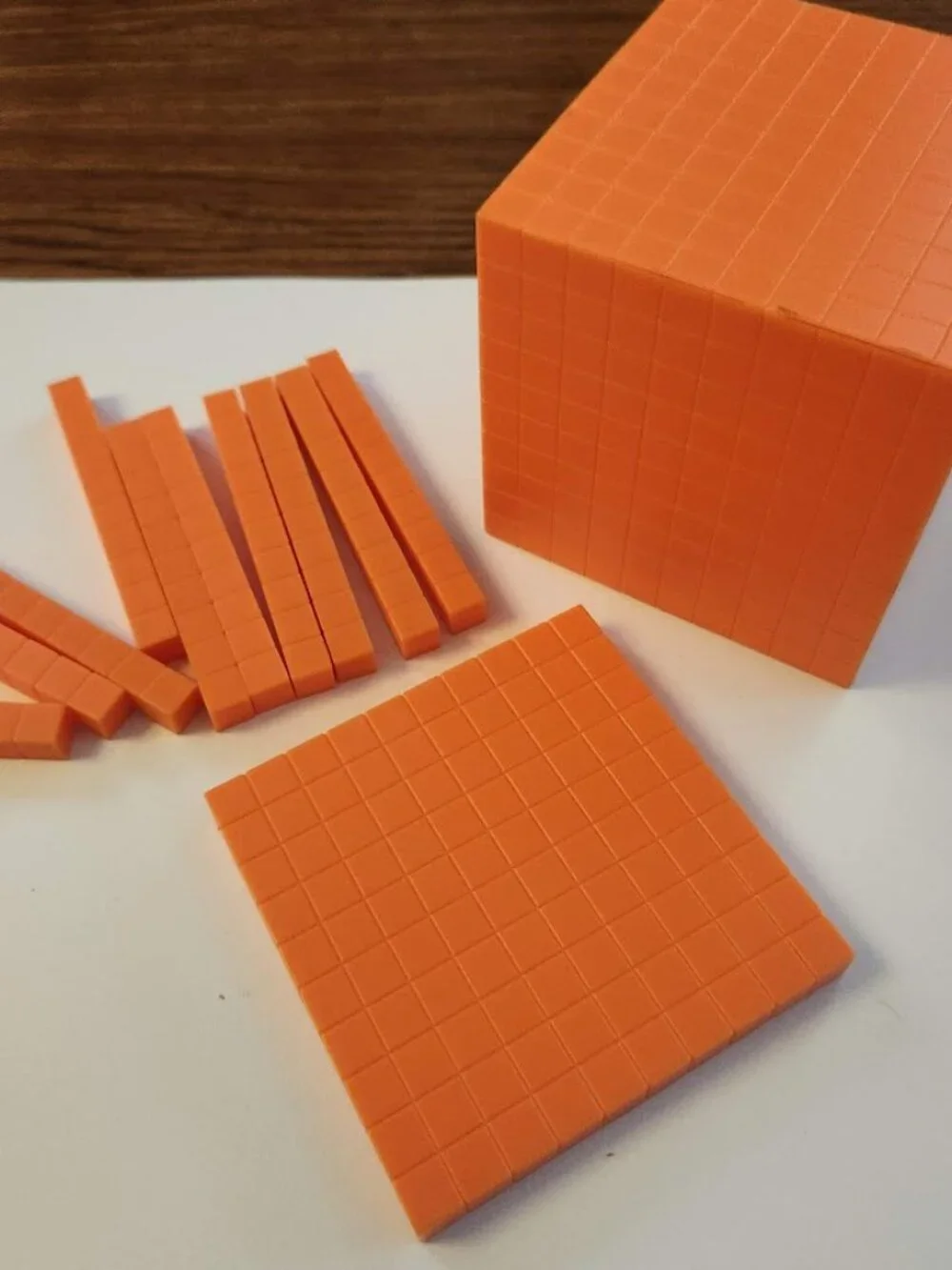 Base Ten Blocks Place Value Addition Subtraction Rods Cube Orange Math Manipulat